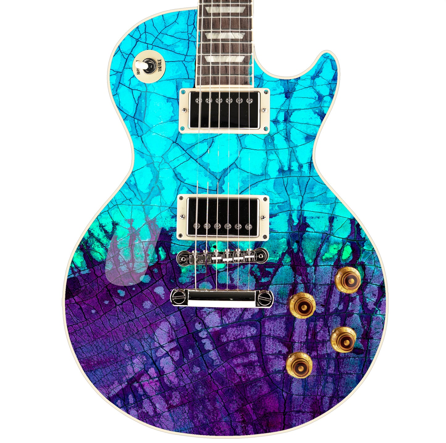 The Cracked Fade Skin Wrap Vinyl Decal Stickers for Guitars & Bass. Tsunami GS178