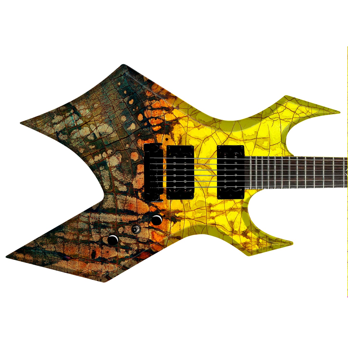 The Cracked Fade Skin Wrap Vinyl Decal Stickers for Guitars & Bass. The Fall GS180