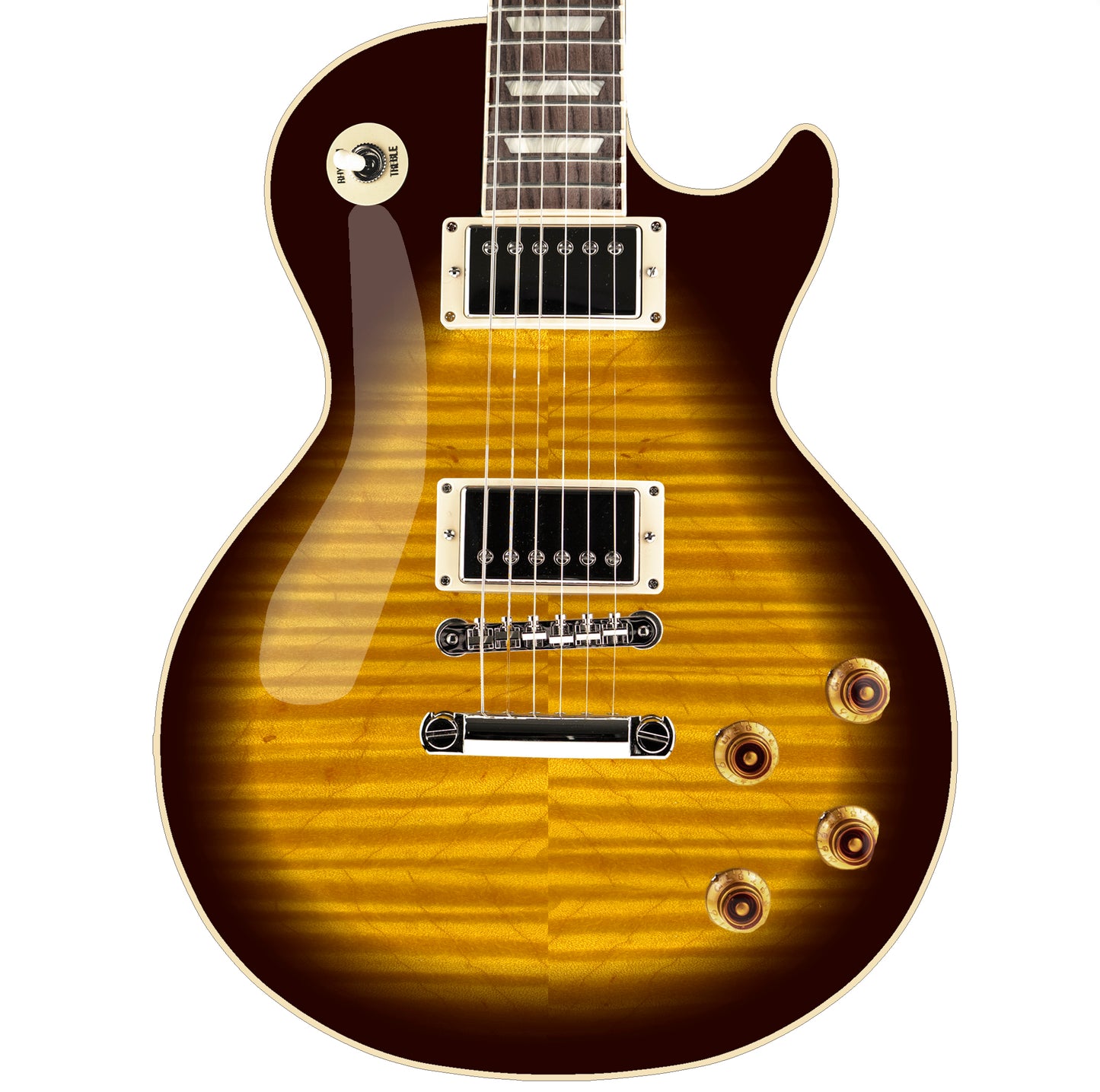 LP Type Guitar Skin Vinyl Wrap Decal Stickers Vintage Burst. Brown GS188