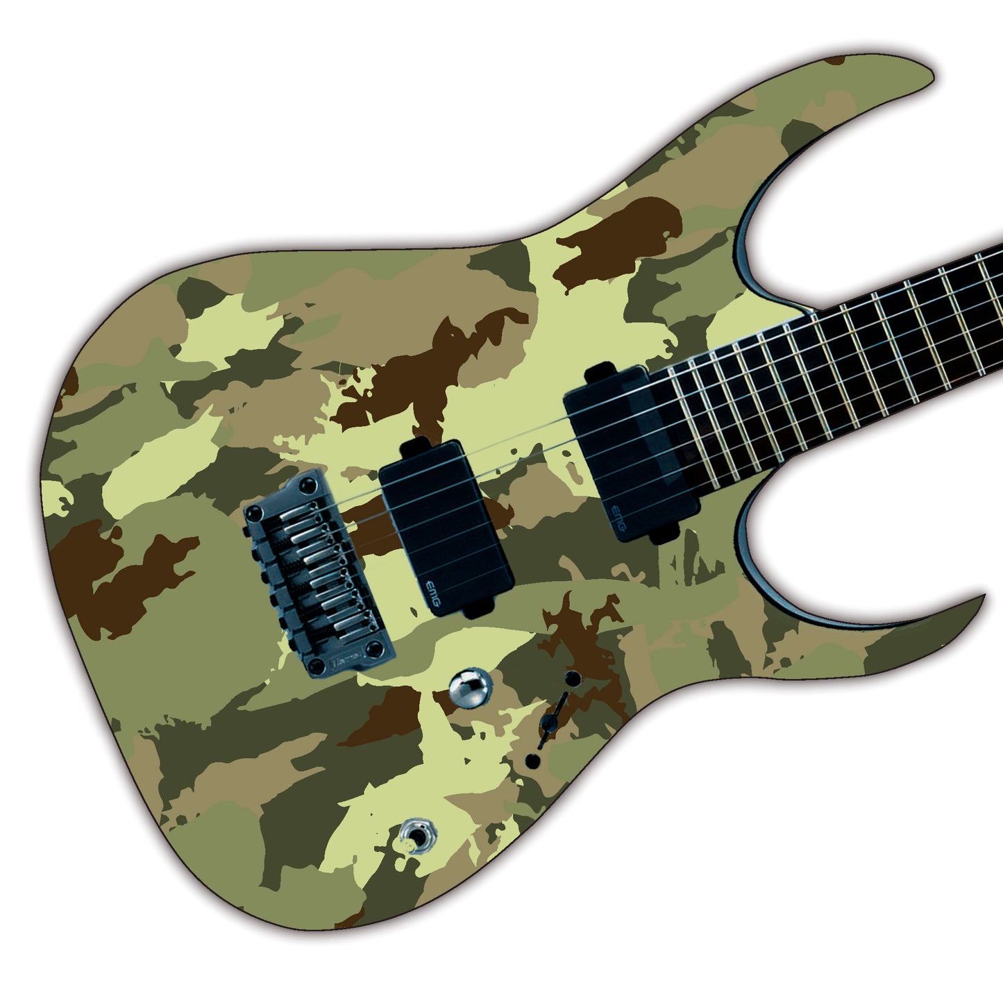 The Camo Selection Guitar/Bass Vinyl Skin Wrap Decal Sticker Skins. Jungle GS189
