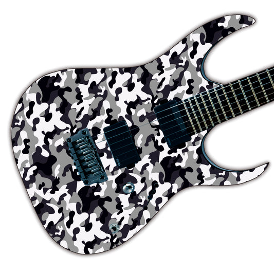 Custom Guitar Skin Vinyl Wrap Laminated Air Lease Print Decal. Artic Camo GS18