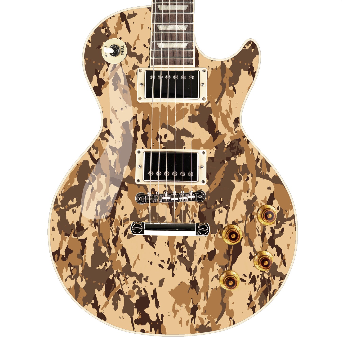 The Camo Selection Guitar/Bass Vinyl Skin Wrap Decal Sticker Skins. Desert GS190