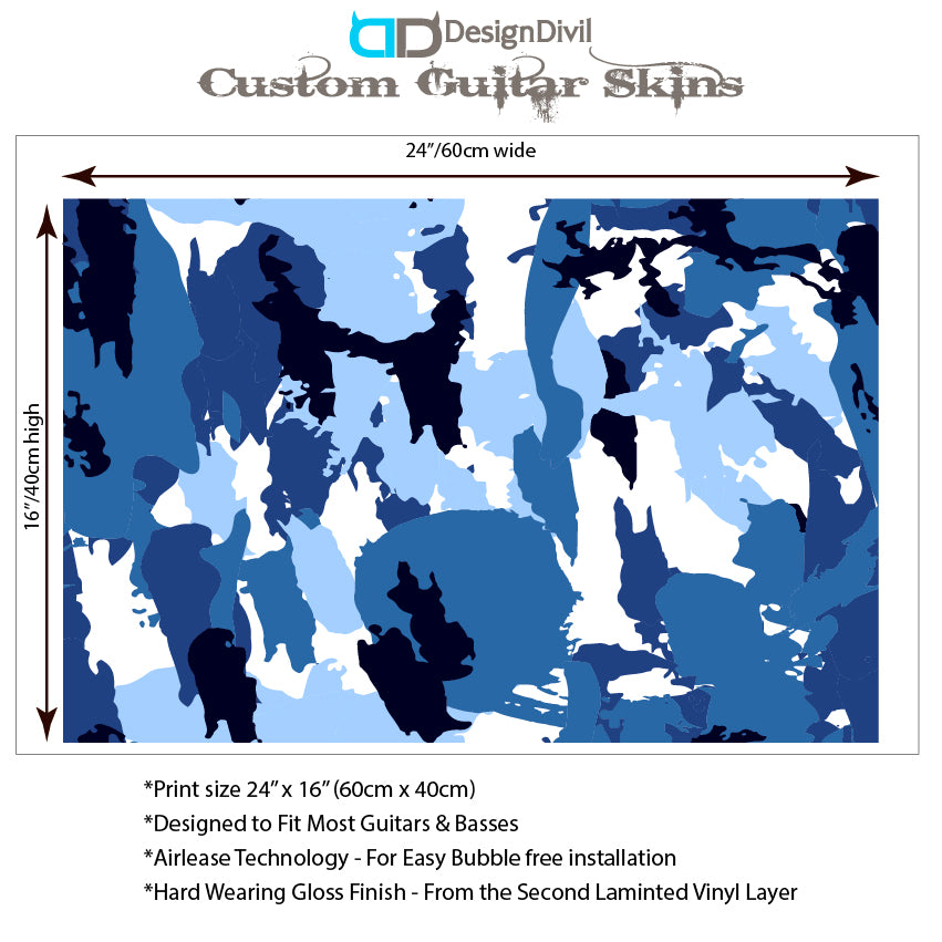 The Camo Selection Guitar/Bass Vinyl Skin Wrap Decal Sticker Skins. Ocean GS191