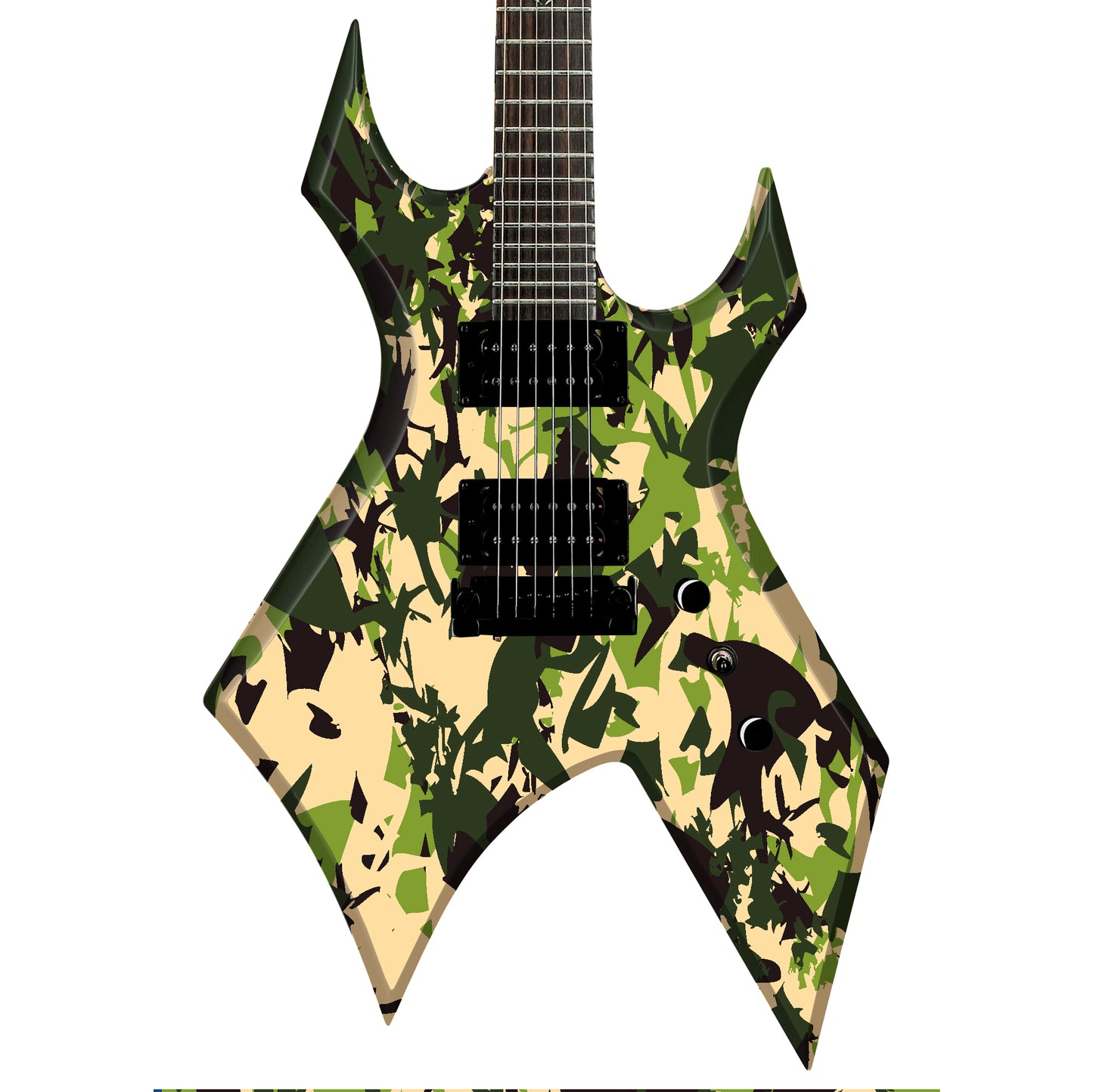 The Camo Selection Guitar/Bass Vinyl Skin Wrap Decal Sticker Skins. Woodland GS193