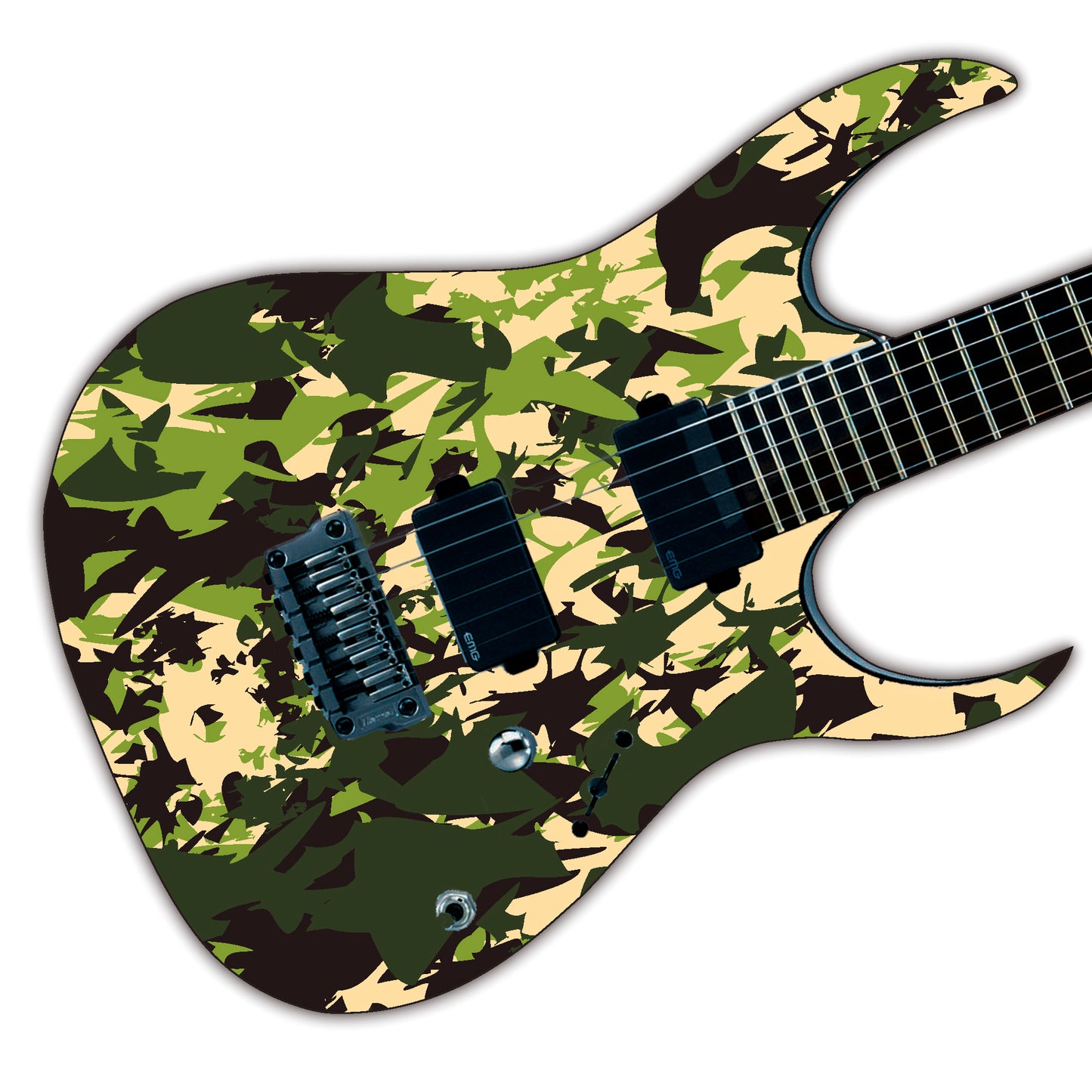 The Camo Selection Guitar/Bass Vinyl Skin Wrap Decal Sticker Skins. Woodland GS193