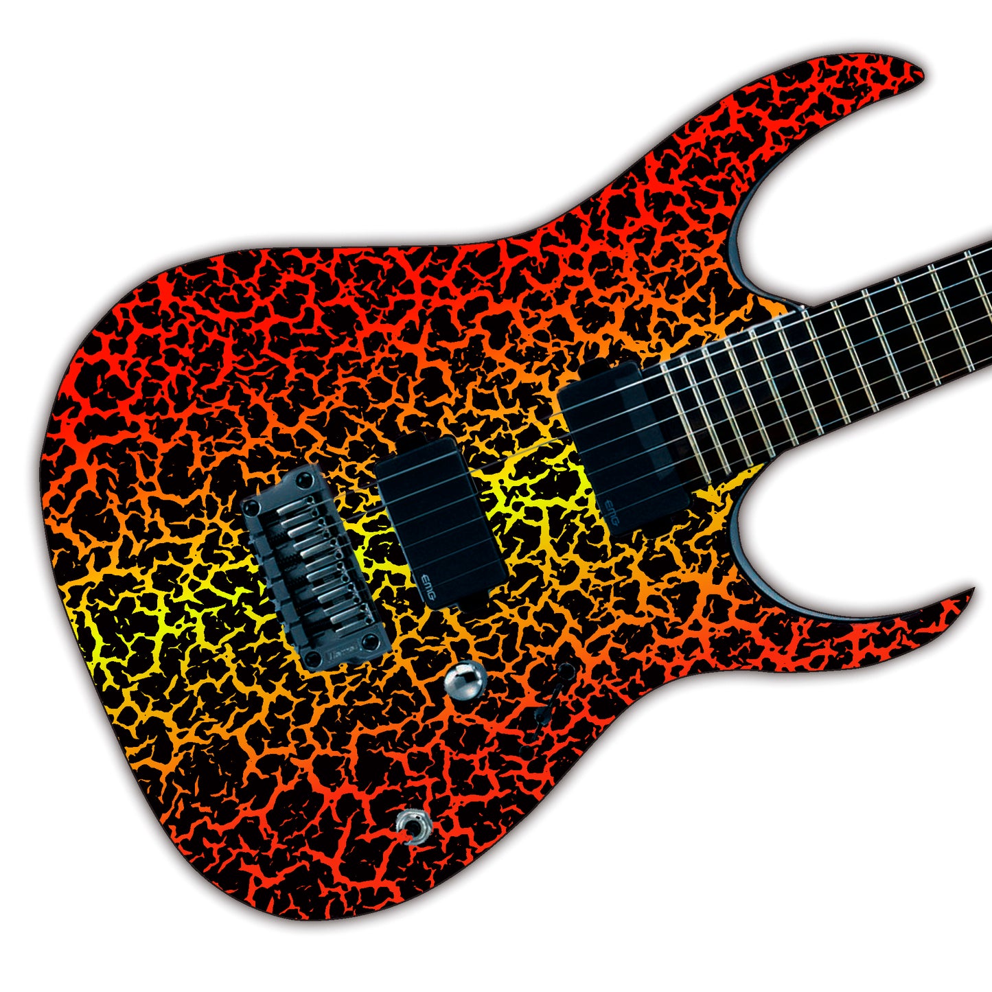 The Crackle Selection Guitar/Bass Vinyl Skin Wrap Decal Sticker Skin. Sunrise GS199