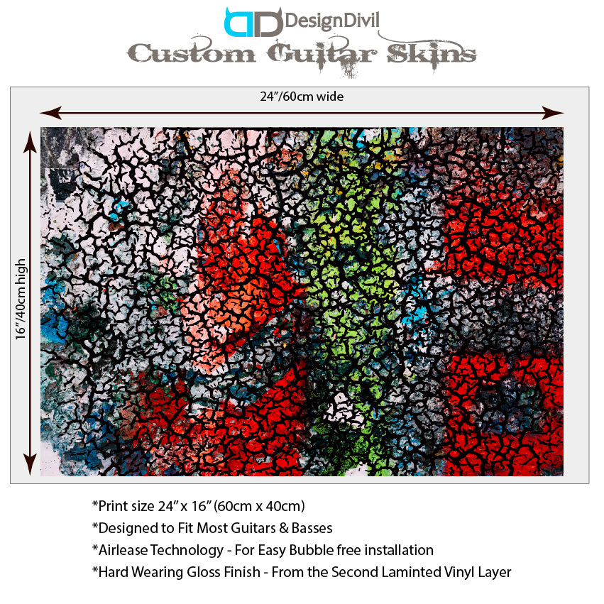 The Crackle Selection Guitar/Bass Vinyl Skin Wrap Decal Sticker Skin. Graffiti GS203