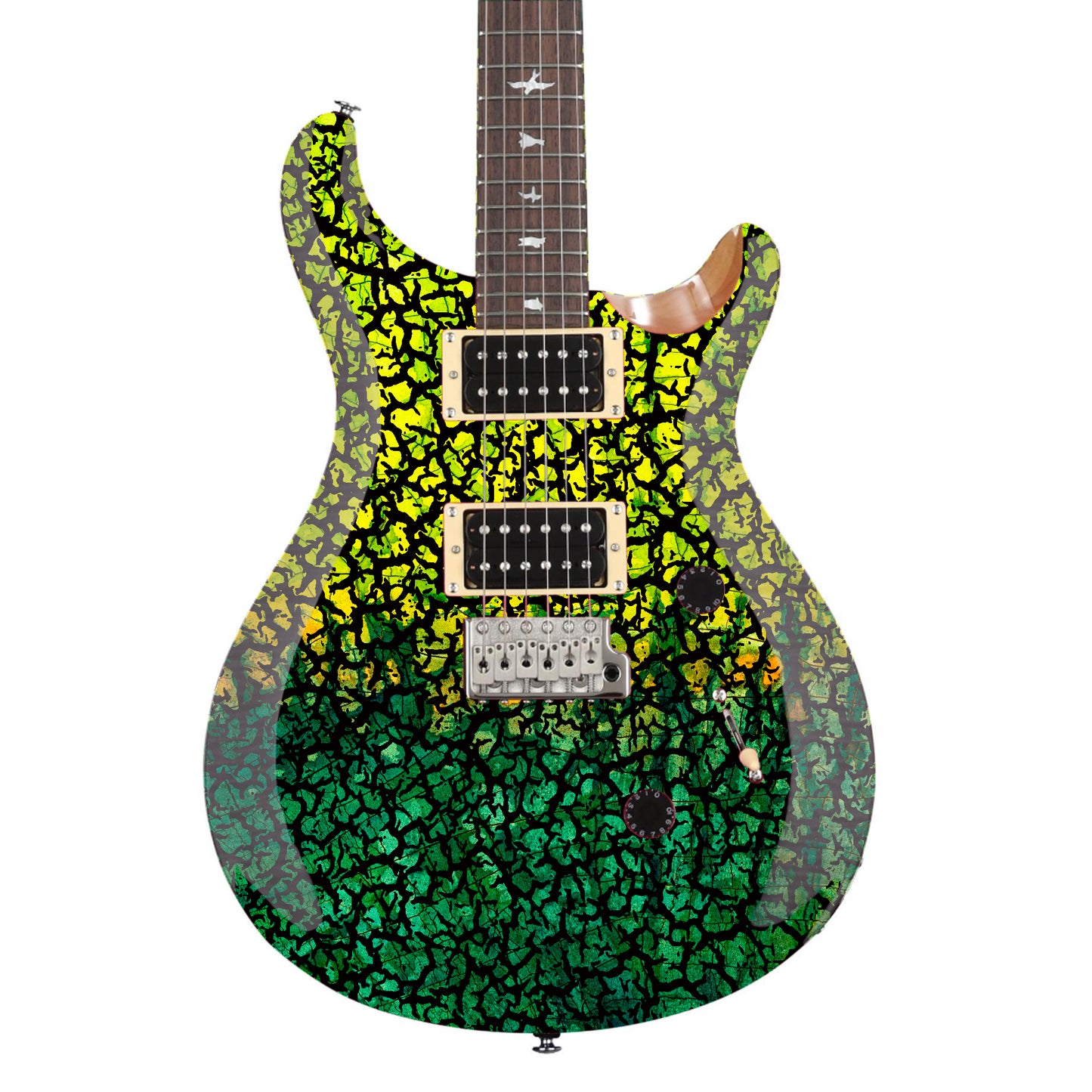 The Crackle Selection Guitar/Bass Vinyl Skin Wrap Decal Sticker Skin. Toxic GS204