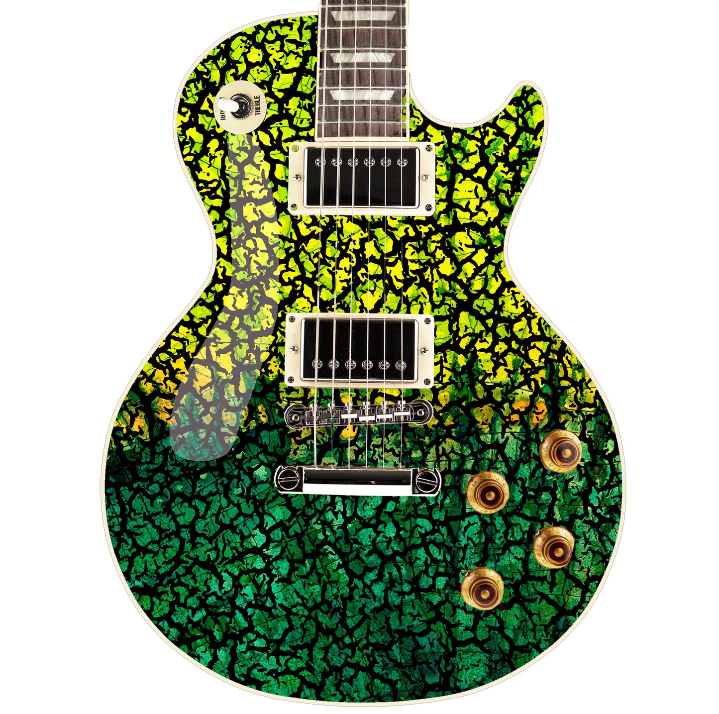 The Crackle Selection Guitar/Bass Vinyl Skin Wrap Decal Sticker Skin. Toxic GS204