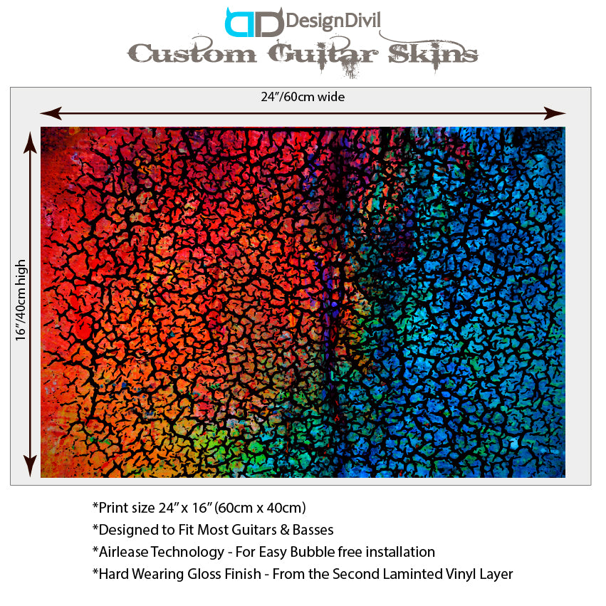 The Crackle Selection Guitar/Bass Vinyl Skin Wrap Decal Sticker Skin. Apocalypse GS205