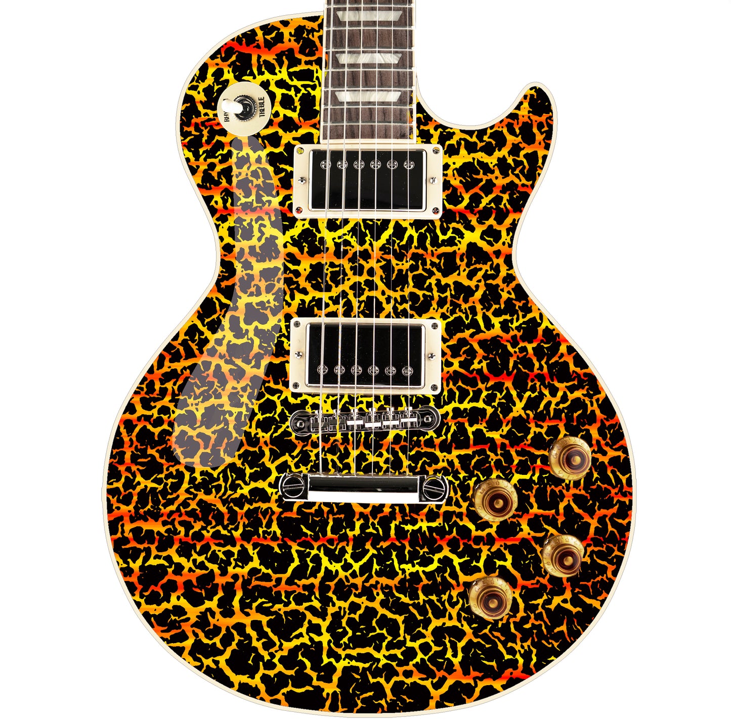 The Crackle Selection Guitar/Bass Vinyl Skin Wrap Decal Sticker Skin. Leopard Skin GS206