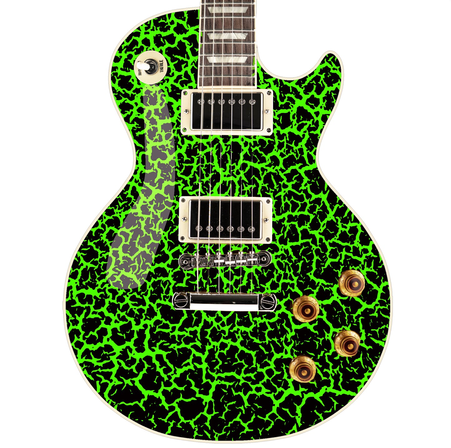 80's Metal Crackle Paint Selection Guitar/Bass Skin Wrap Sticker Skin. Slime Bag GS213