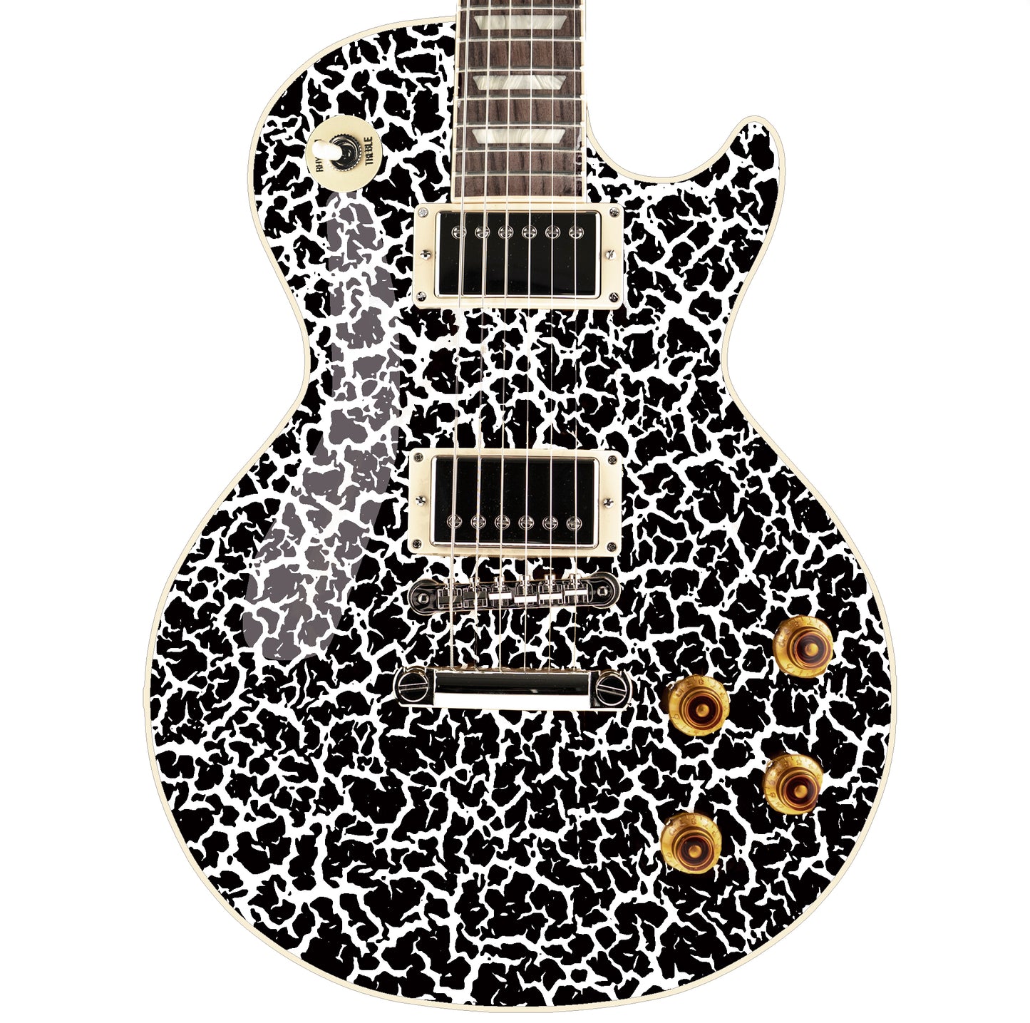 80's Metal Crackle Paint Selection Guitar/Bass Skin Wrap Sticker Skin. Crow GS214