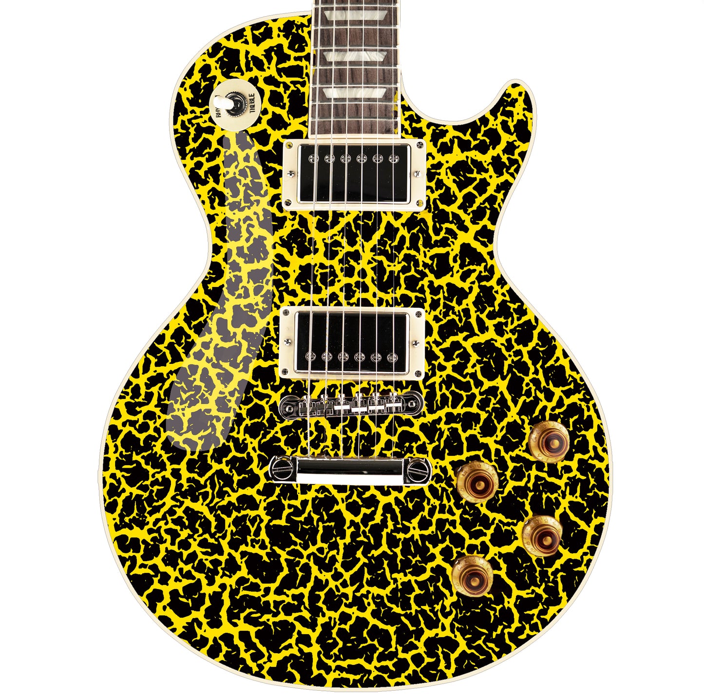 80's Metal Crackle Paint Selection Guitar/Bass Skin Wrap Sticker Skin. Animal GS216