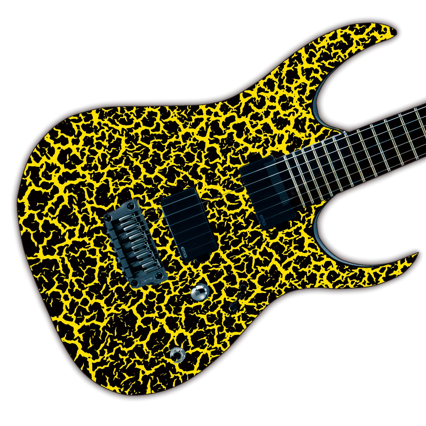 80's Metal Crackle Paint Selection Guitar/Bass Skin Wrap Sticker Skin. Animal GS216