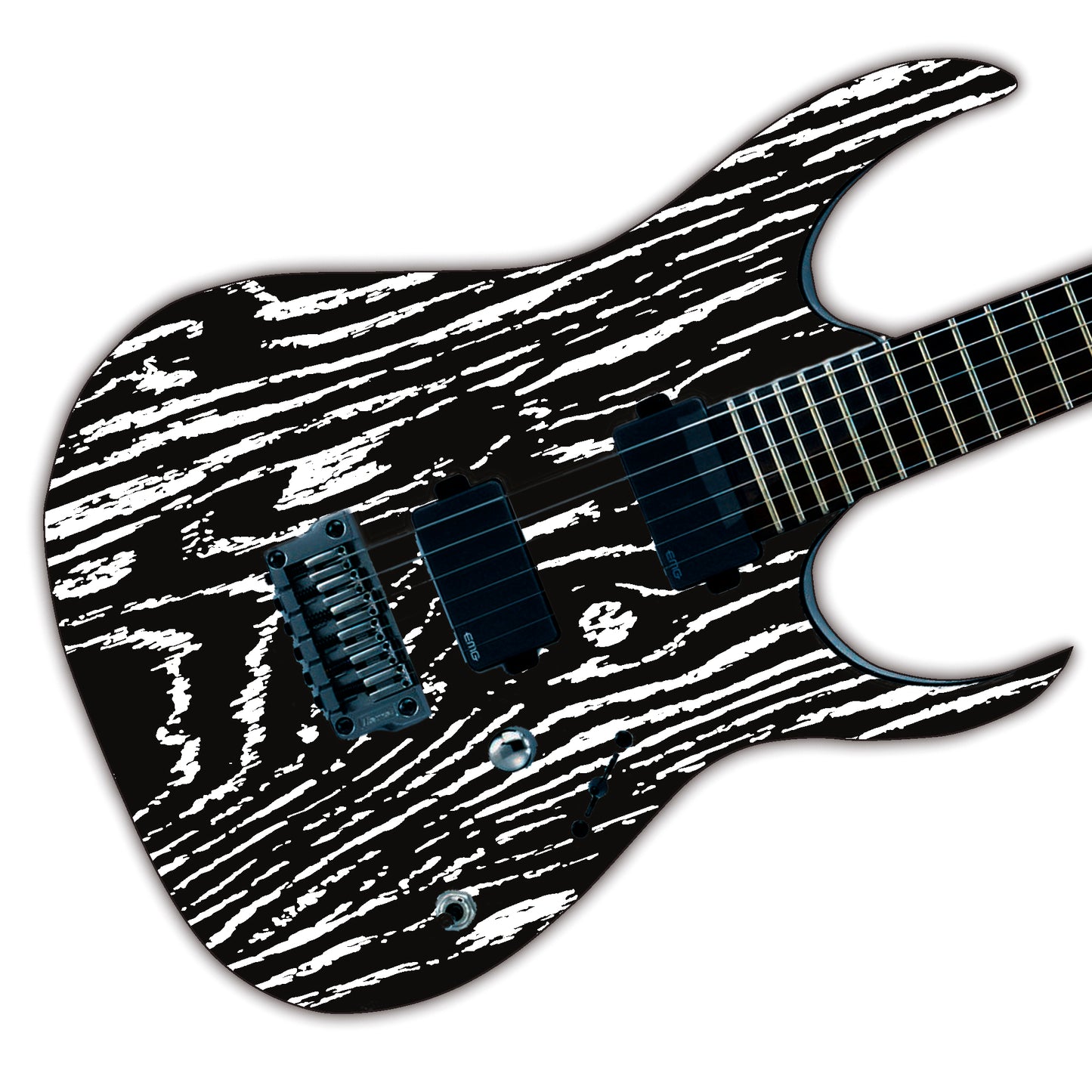 Guitar, Bass and Acoustic Skin Wrap Laminated Vinyl Decal Sticker. The Grain B&W GS24