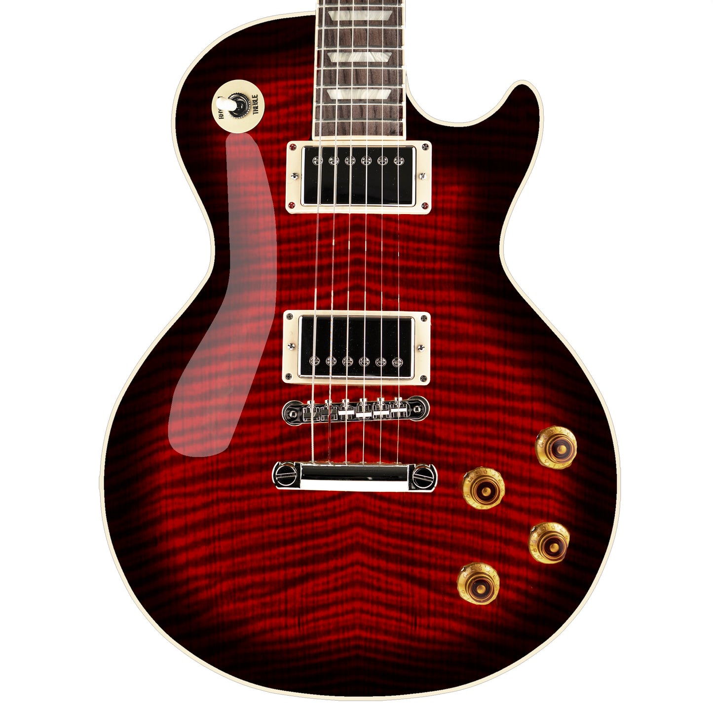LP Type Guitar Skin Wrap Vinyl Decal Sticker Flamed Maple Blood Red Burst GS42