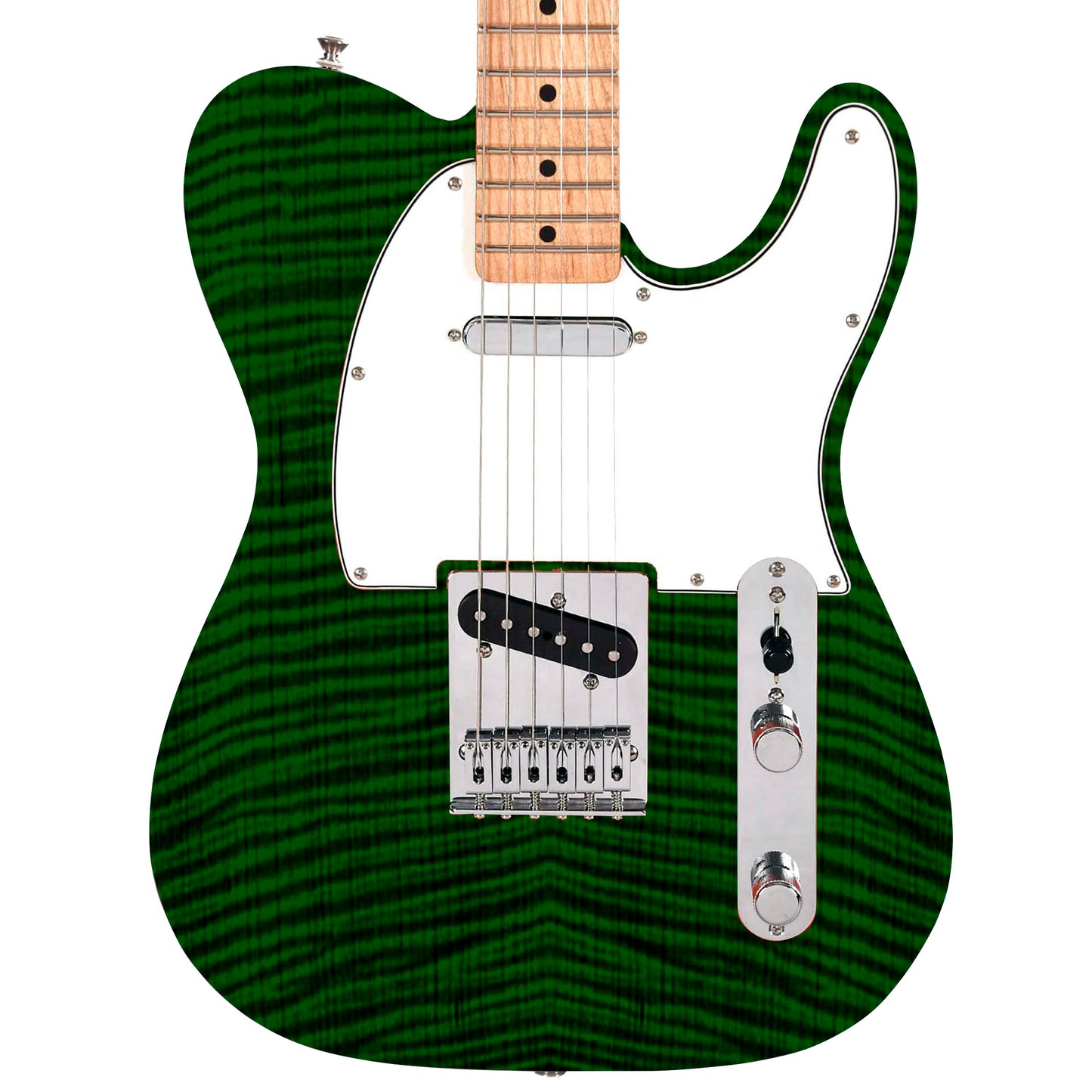 Guitar Skin Wrap Laminated Vinyl Decal Sticker The Emerald Flamed Maple GS45