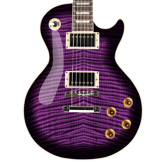 LP Type Guitar Skin Wrap Vinyl Decal Sticker Flamed Maple Purple Burst GS50