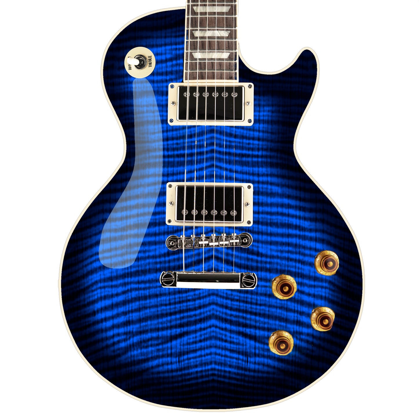 LP Type Guitar Skin Wrap Vinyl Decal Sticker Flamed Maple Blue Burst GS52