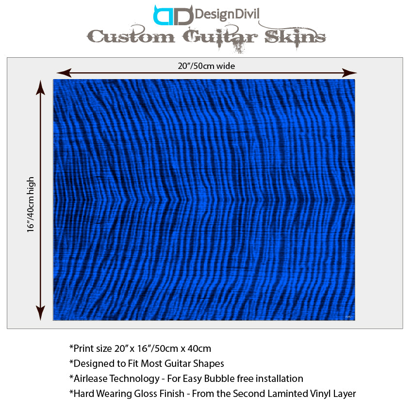 Guitar Skin Wrap Laminated Vinyl Decal Sticker The Ocean Flamed Maple GS53