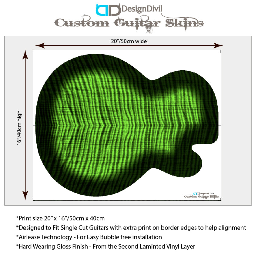 LP Type Guitar Skin Wrap Vinyl Decal Sticker Flamed Maple Apple Burst GS54