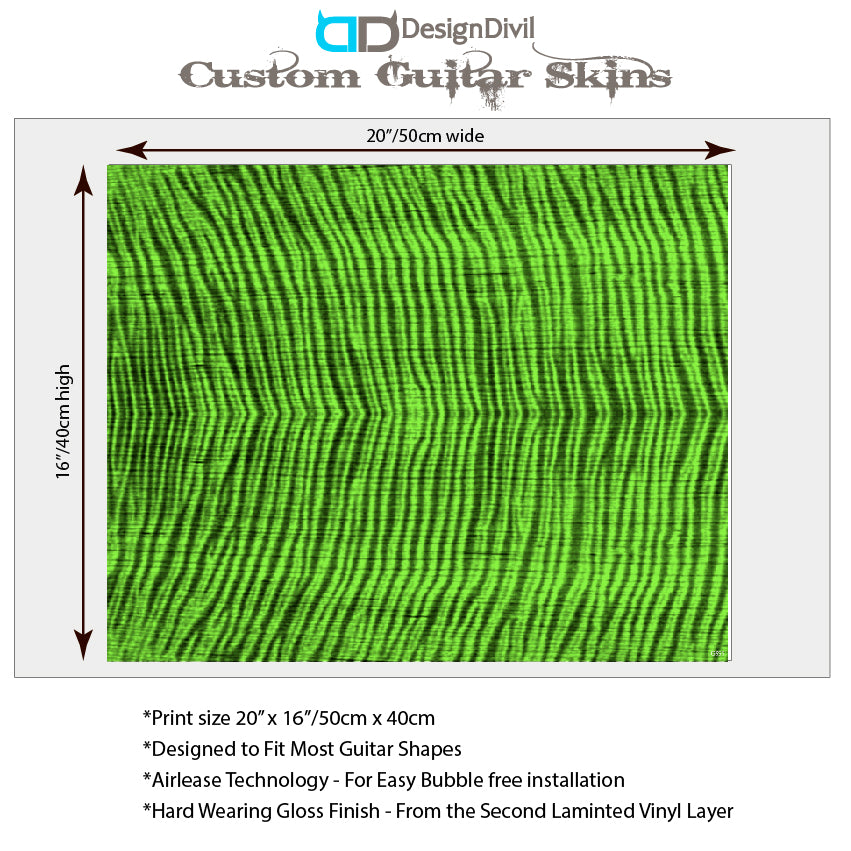 Guitar Skin Wrap Laminated Vinyl Decal Sticker The Goblin Flamed Maple GS55