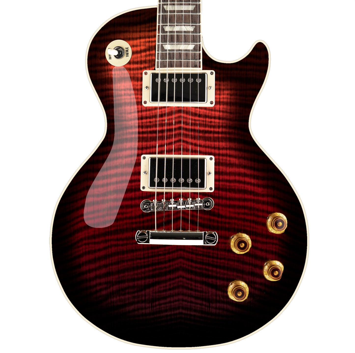 LP Type Guitar Skin Wrap Vinyl Decal Sticker Flamed Maple Cherry Fade Burst GS56
