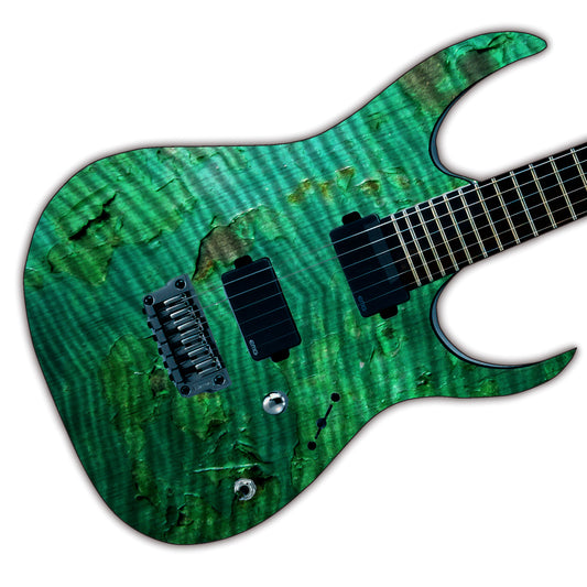 Guitar,Bass,Acoustic Skin Wrap Laminated Vinyl Decal Sticker Toxic Flame GS84