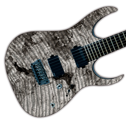 Guitar, Bass or Acoustic Skin Wrap Laminated Vinyl Decal Sticker Grunge Flame GS86