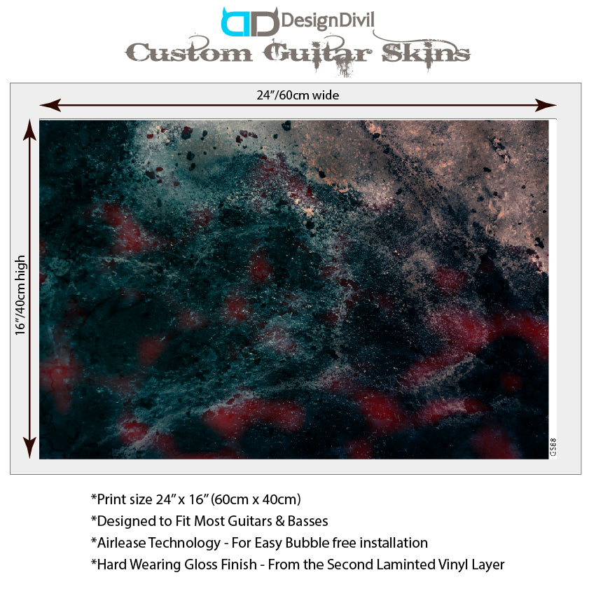 Guitar, Bass or Acoustic Skin Wrap Laminated Vinyl Decal Sticker The Black Hole GS88