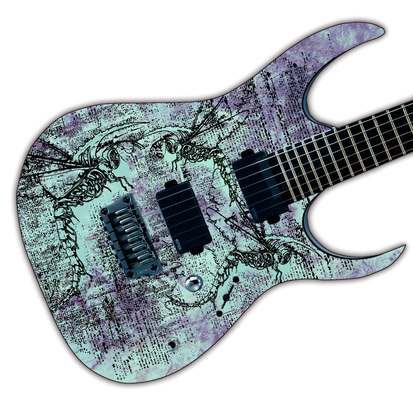 Guitar, Bass or Acoustic Skin Wrap Laminated Vinyl Decal Sticker The Hornet GS90