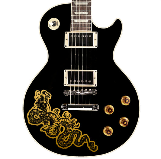 Custom Made Fire Dragon Decal Sticker Fits Guitars & Basses. 3 colour options.