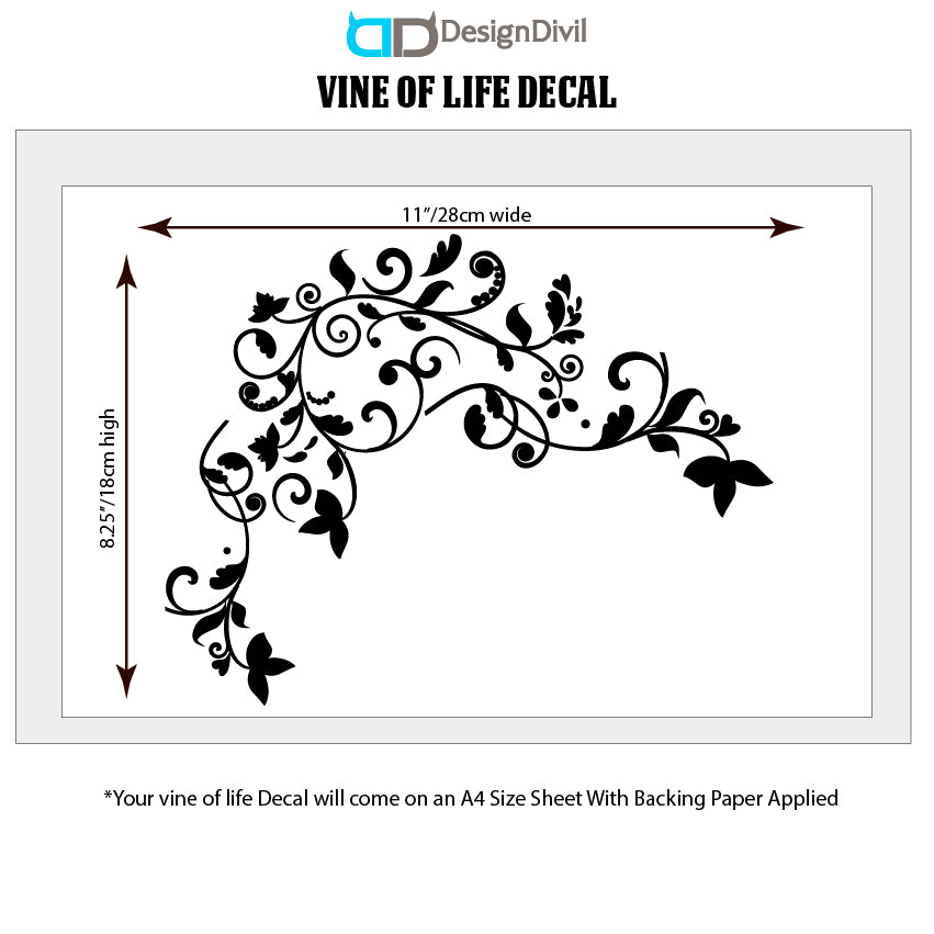 Vine of Life Decal Sticker Fits Guitars & Basses. Colour Options Available.
