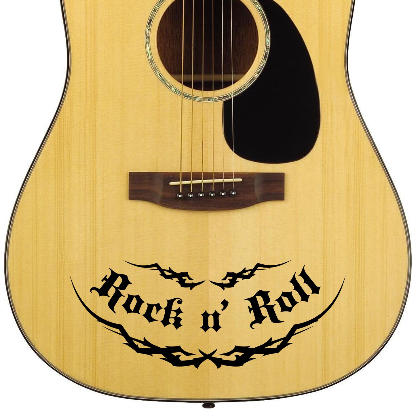 Rock & Roll. Guitar Vinyl Matte Decal Sticker. Colour options.