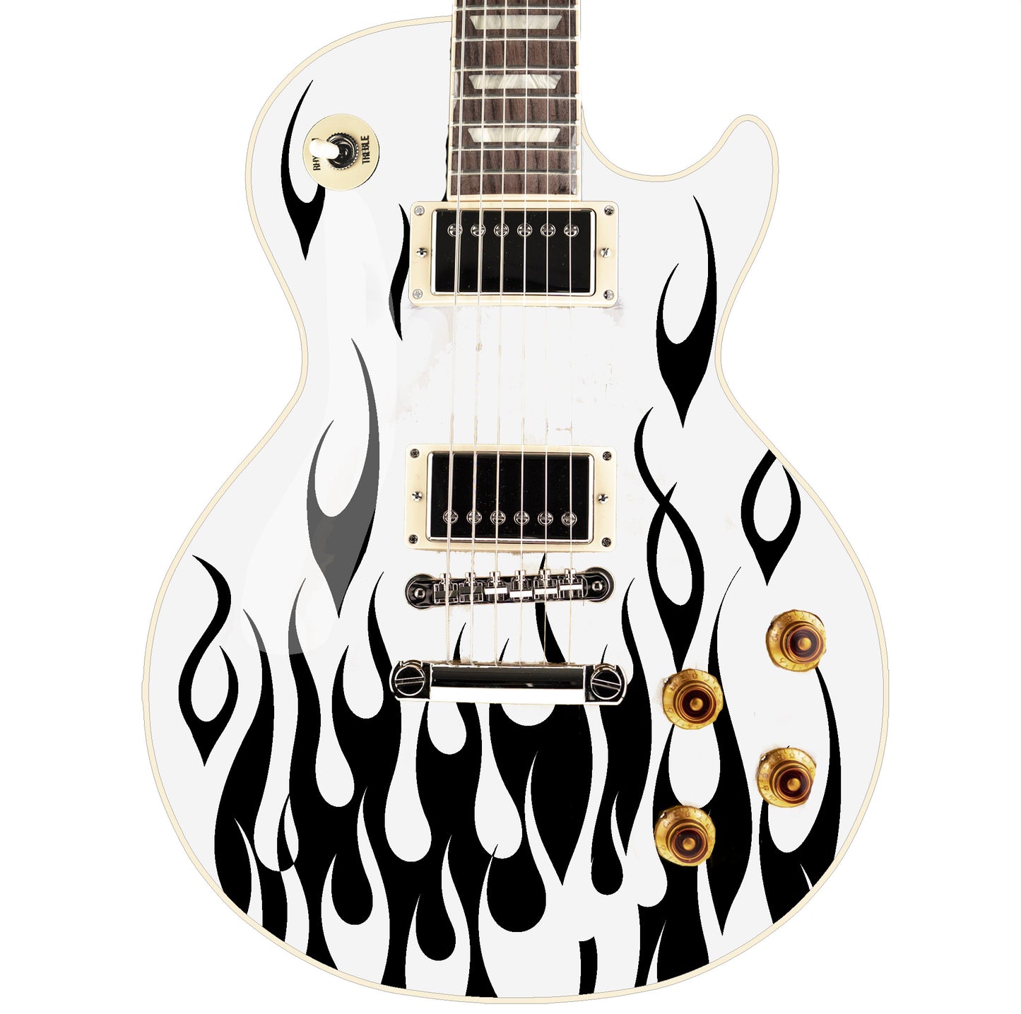 Custom Made Flames Decal Sticker Fits Guitars & Basses. Colour Options available