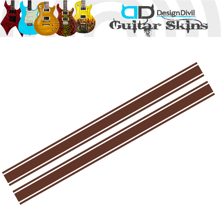 Racing Stripe Guitar Vinyl Matte Decal Sticker.
