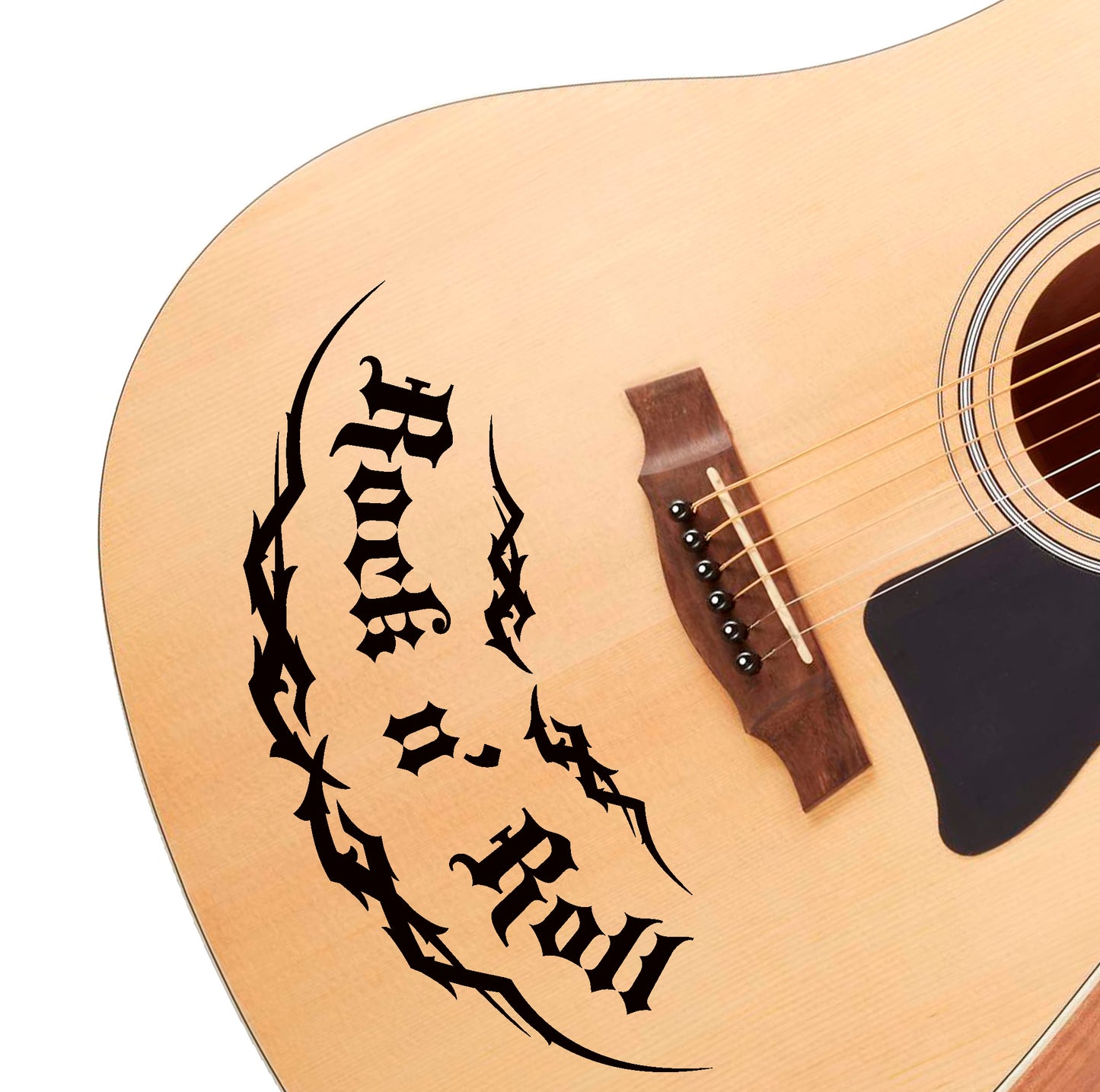 Rock & Roll. Guitar Vinyl Matte Decal Sticker. Colour options.