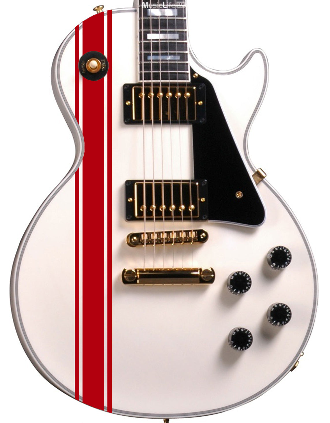 Racing Stripe Guitar Vinyl Matte Decal Sticker.