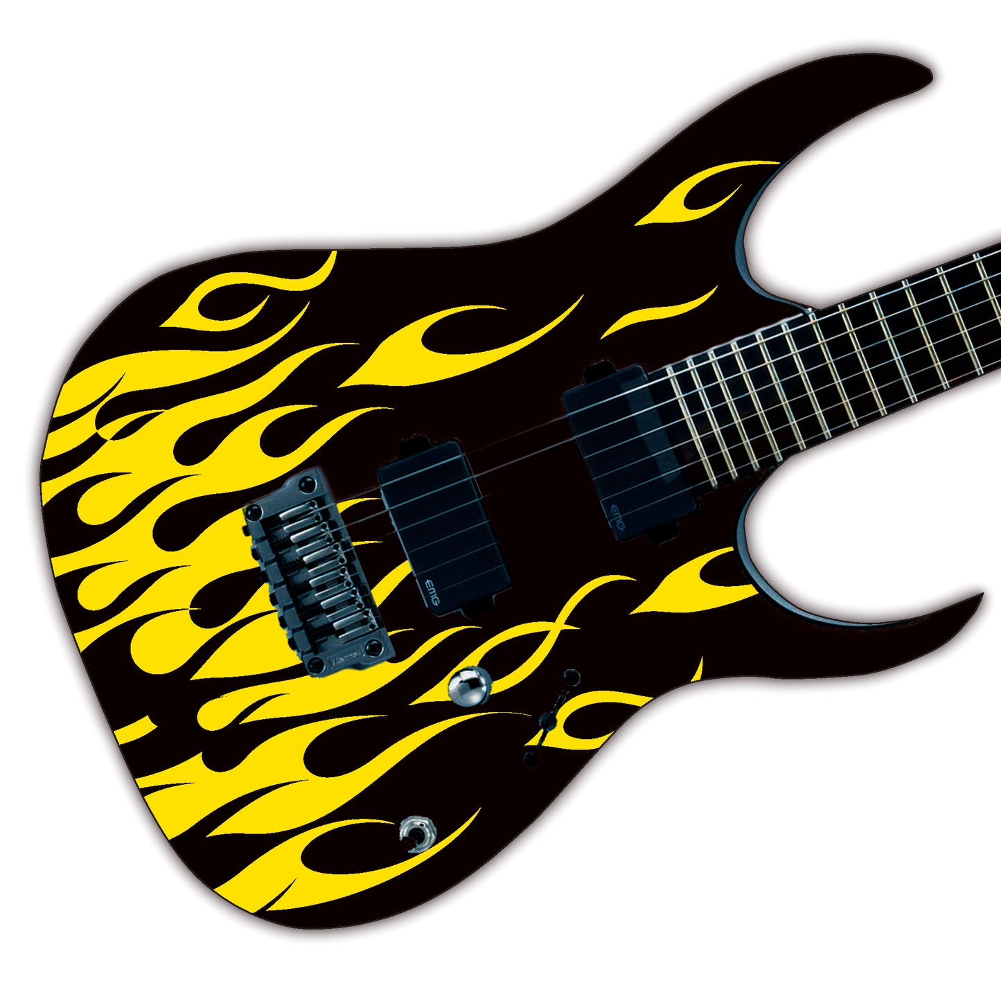 Custom Made Flames Decal Sticker Fits Guitars & Basses. Colour Options available