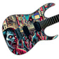 Guitar or Bass 'Zombie March ' Manga Style Custom Skin Wrap - Laminated Printed Vinyl Sticker Decal