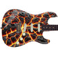 Guitar or Bass 'Lava River' Graphic Style Skin Wrap -Custom Laminated Printed Vinyl Sticker Decal