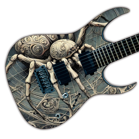 The Intricate Web Guitar Cover Skin Wrap - Laminated Printed Vinyl Sticker Decal - Fits most Guitars and Basses.