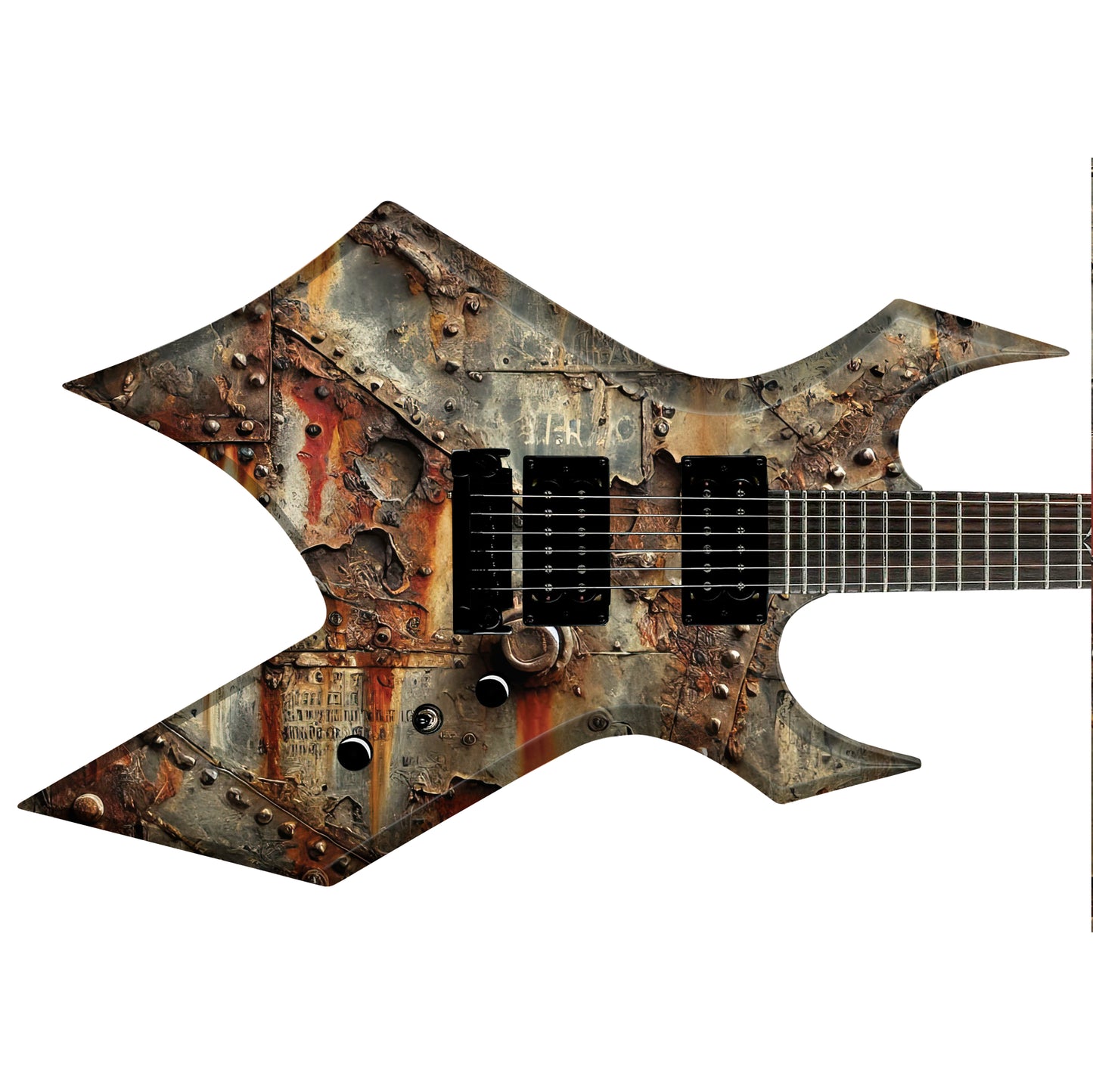 The Rusty Aged Guitar Graphics Skin Wrap - Laminated Printed Vinyl Sticker Decal - Fits most Guitars and Basses.