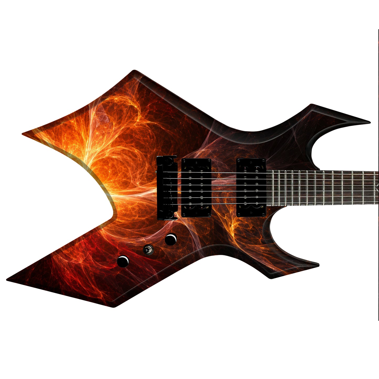 Cosmic Ember Swirl Guitar Skin Wrap – Laminated Vinyl Sticker Decal