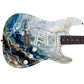 Swirling Currents Guitar Vinyl Wrap – Laminated Printed Vinyl Skin Decal