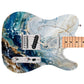 Swirling Currents Guitar Vinyl Wrap – Laminated Printed Vinyl Skin Decal