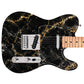 Guitar Vinyl Wrap Skins The Black Marble Laminated Vinyl Print for Guitars or Bass