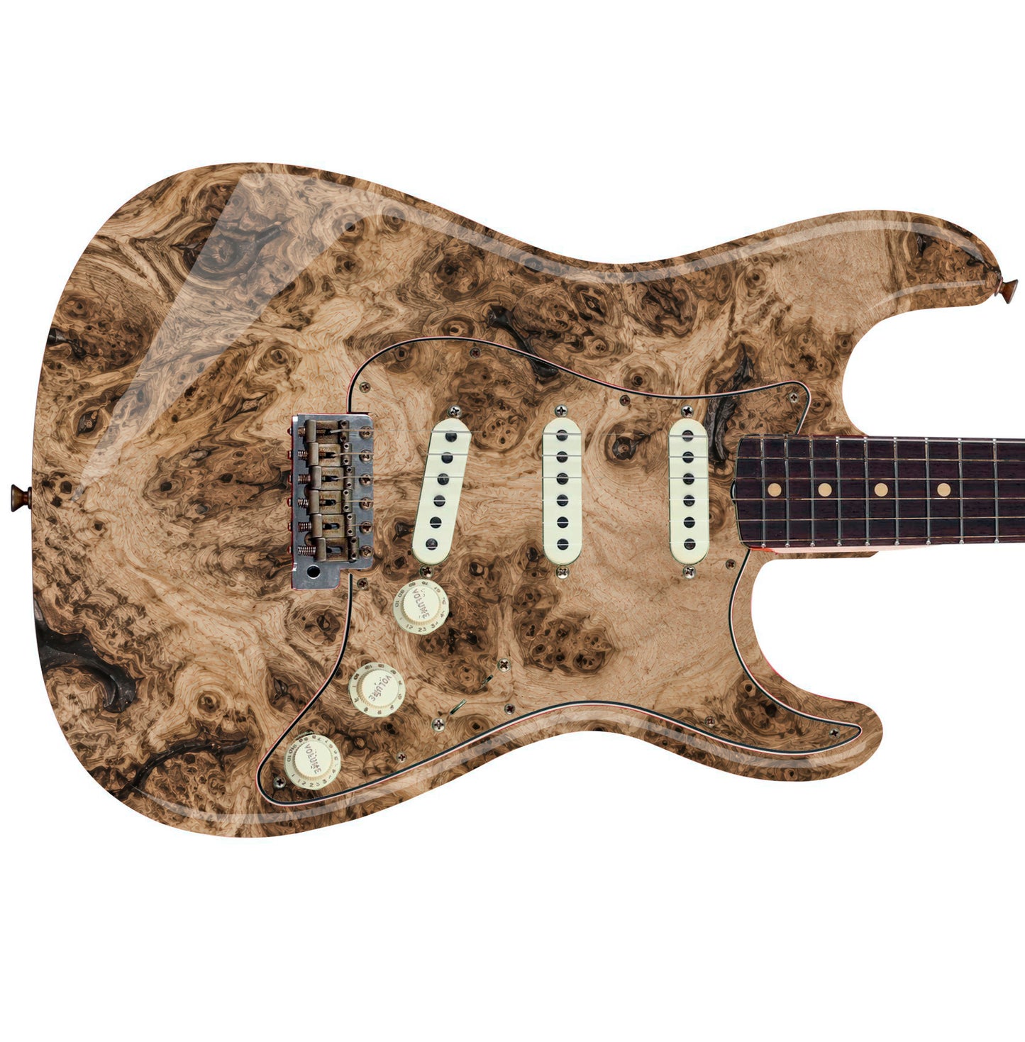 Guitar Vinyl Wrap Skins The Wood Burl Laminated Vinyl Print for Guitars or Bass