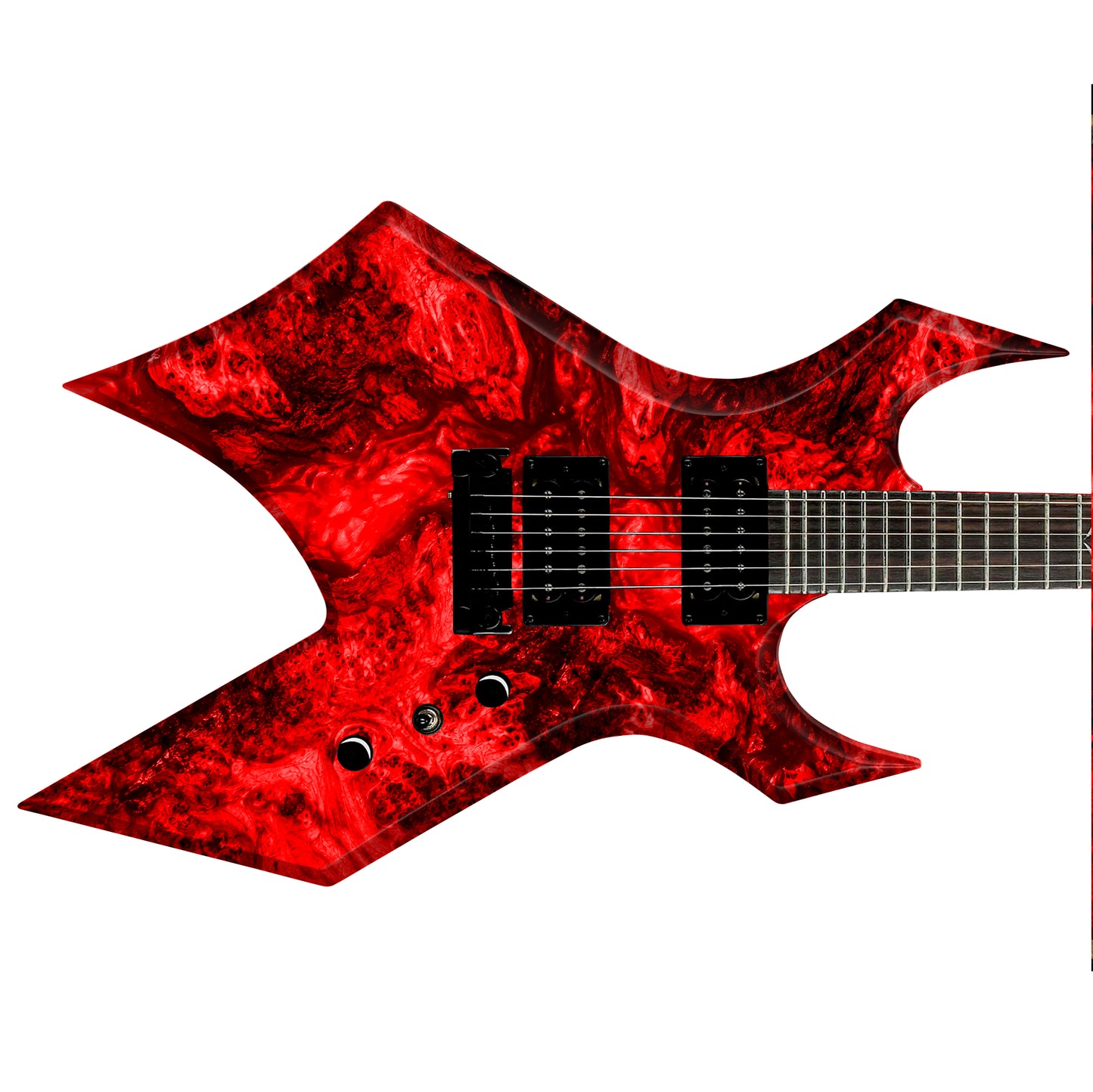 Guitar Vinyl Wrap Skins The Red Lava Burl Laminated Vinyl Print for Guitars or Bass
